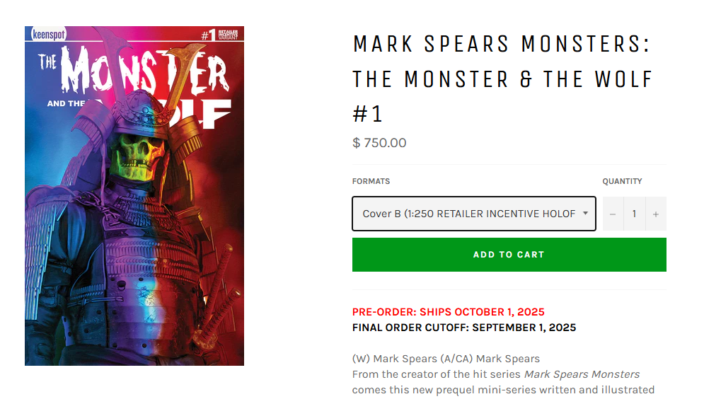 Blind Bags: Mark Spears The Monster and the Wolf #1 (some 10packs left!)