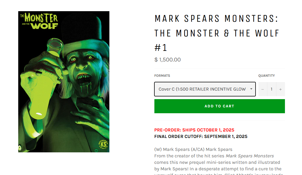 Blind Bags: Mark Spears The Monster and the Wolf #1 (some 10packs left!)