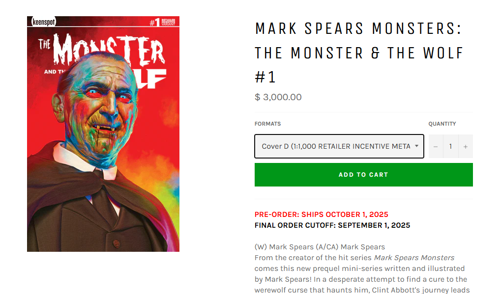 Blind Bags: Mark Spears The Monster and the Wolf #1 (some 10packs left!)
