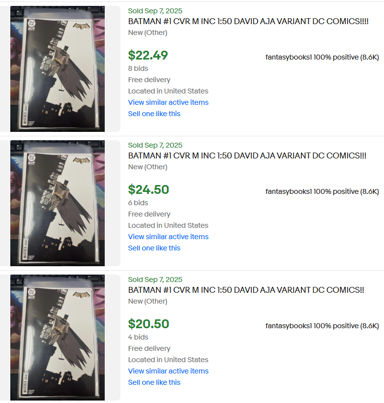 Insane Batman #1 Incentive Lot