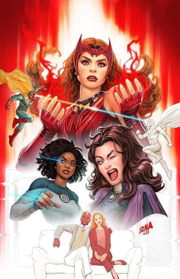 2 comic lot Scarlet Witch #1 (Pupeteer Lee) & Scarlet Witch #3 (2023 MegaCon David Nakayama)