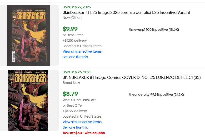 Skinbreaker #1 - Robert Kirkman - 1st Printing - Special Thank You