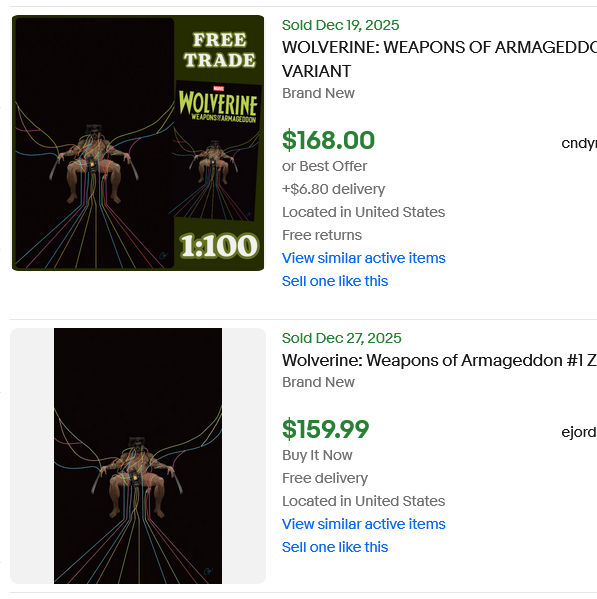 Wolverine: Weapons of Armageddon #1 - Spec lots w/ new  weapon x mutant