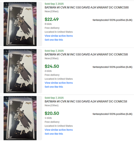 Insane Batman #1 Incentive Lot