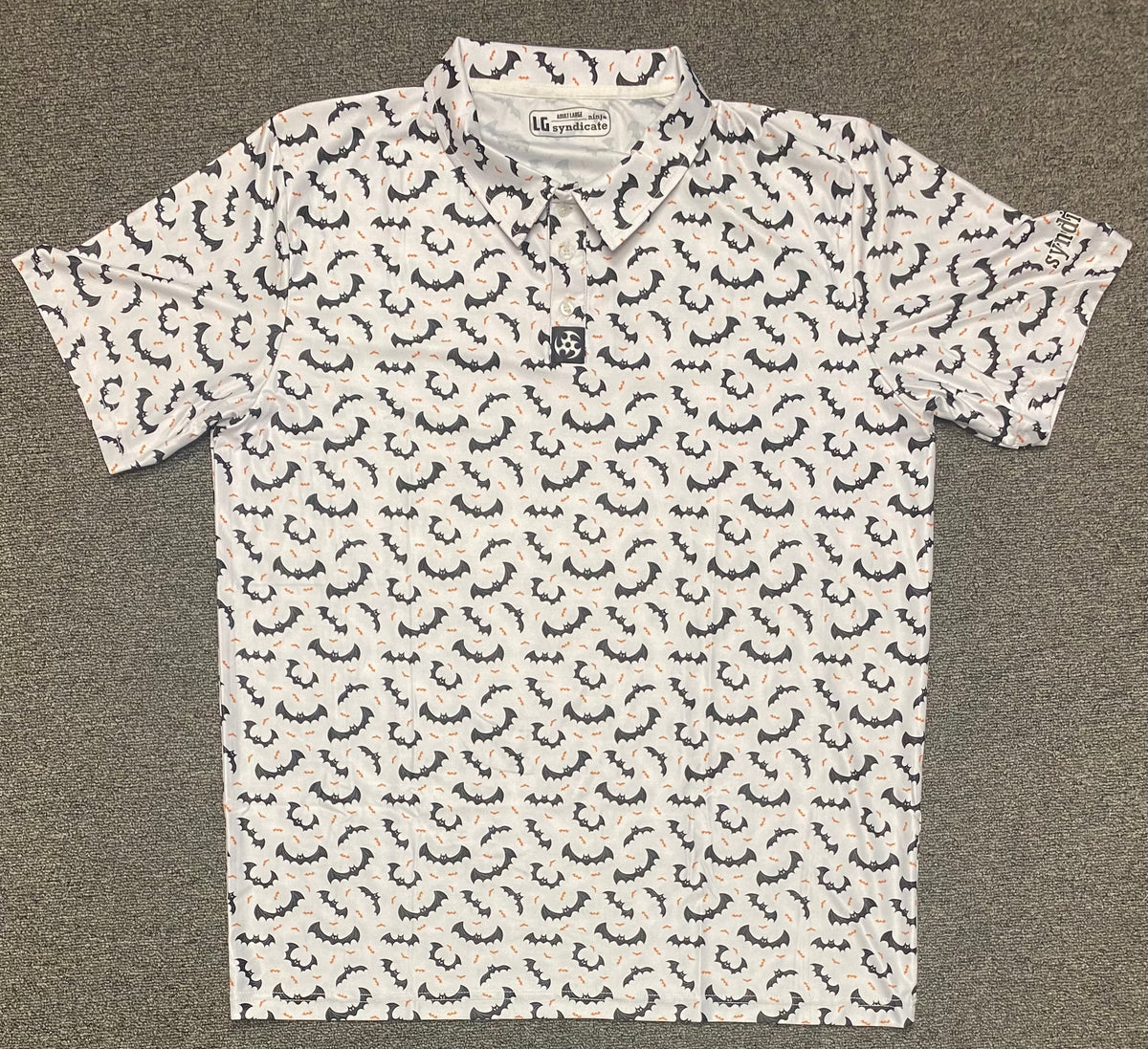 NEW Halloween Polo Shirt White Purple Black Orange White by Ninja Syndicate