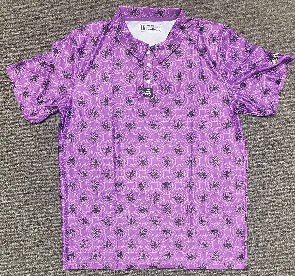 NEW Halloween Polo Shirt White Purple Black Orange White by Ninja Syndicate
